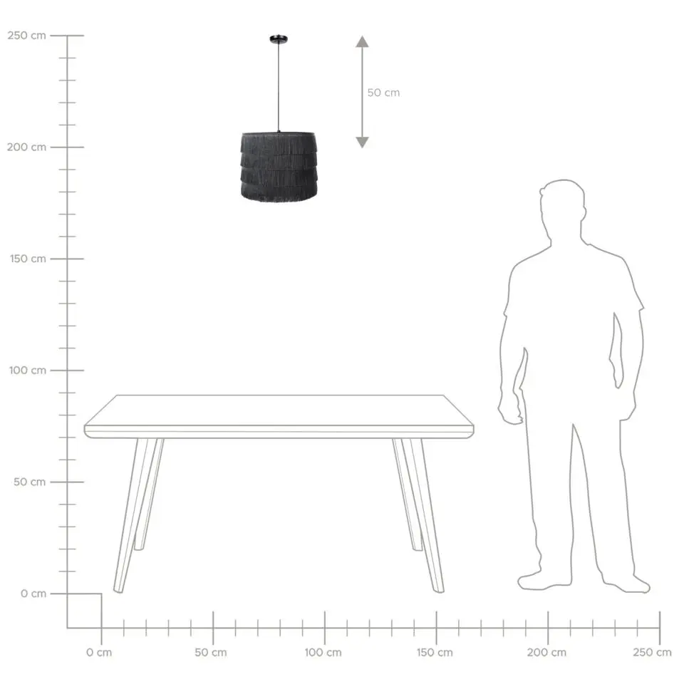 SUAPURE - Hanglamp - Zwart - Polyester