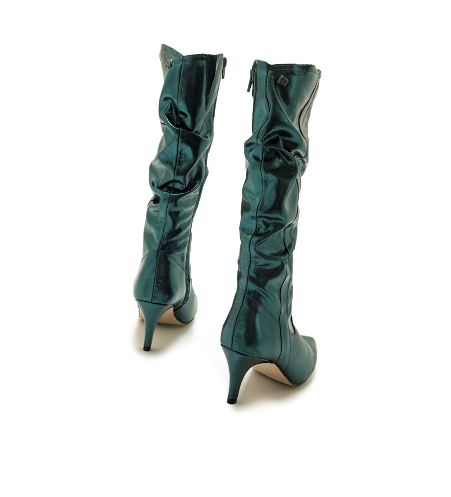 Botas Mustang Chantal na cor verde - Altura do salto: 8 cm -