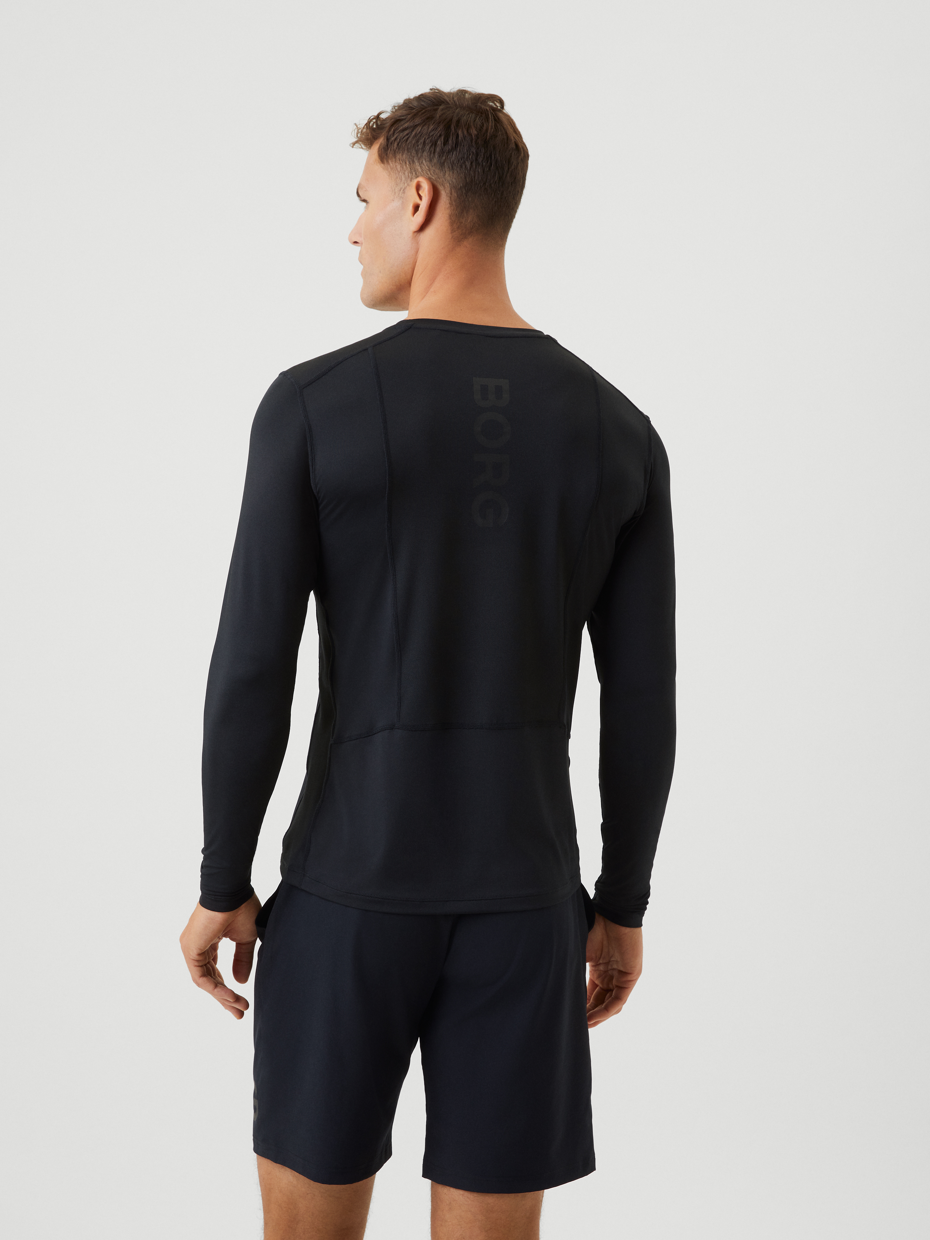 Borg Long Sleeve Tech T-Shirt Herre BK001/Black Beauty