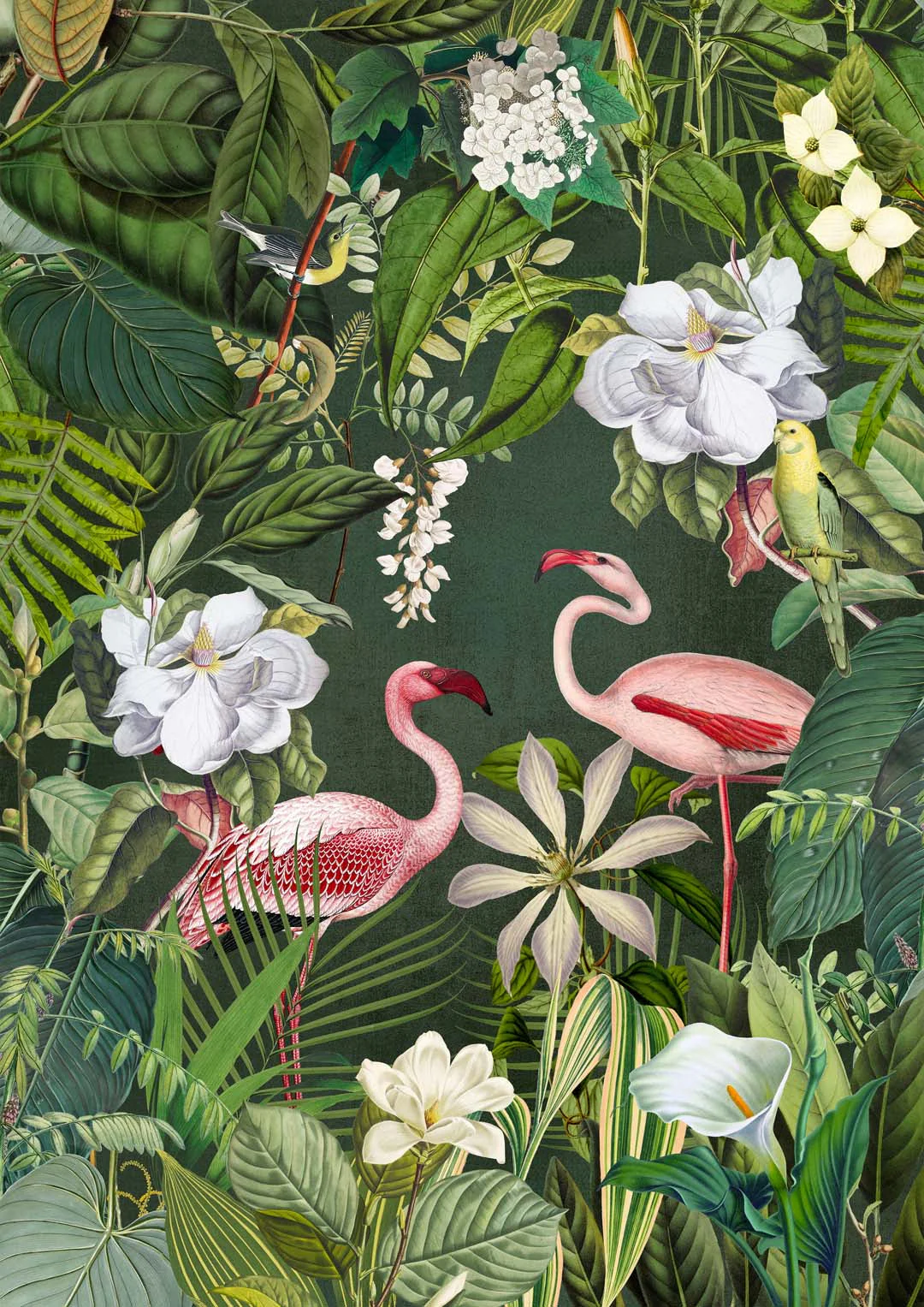 Tropischer Flamingo-Dschungel 2 von Andrea Haase