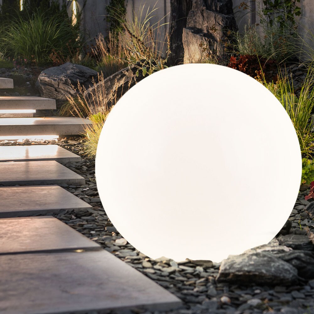 LED Solarleuchte, Kugel, weiß, D 30 cm