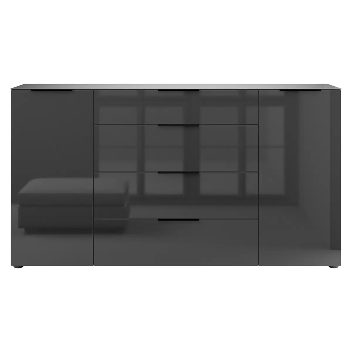 Kommode 2T4S Style Schwarz