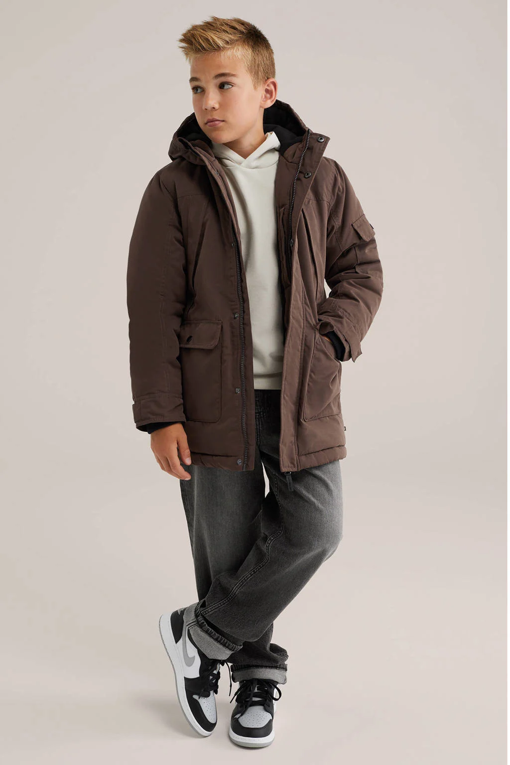 WE Fashion Blue Ridge parka bruin