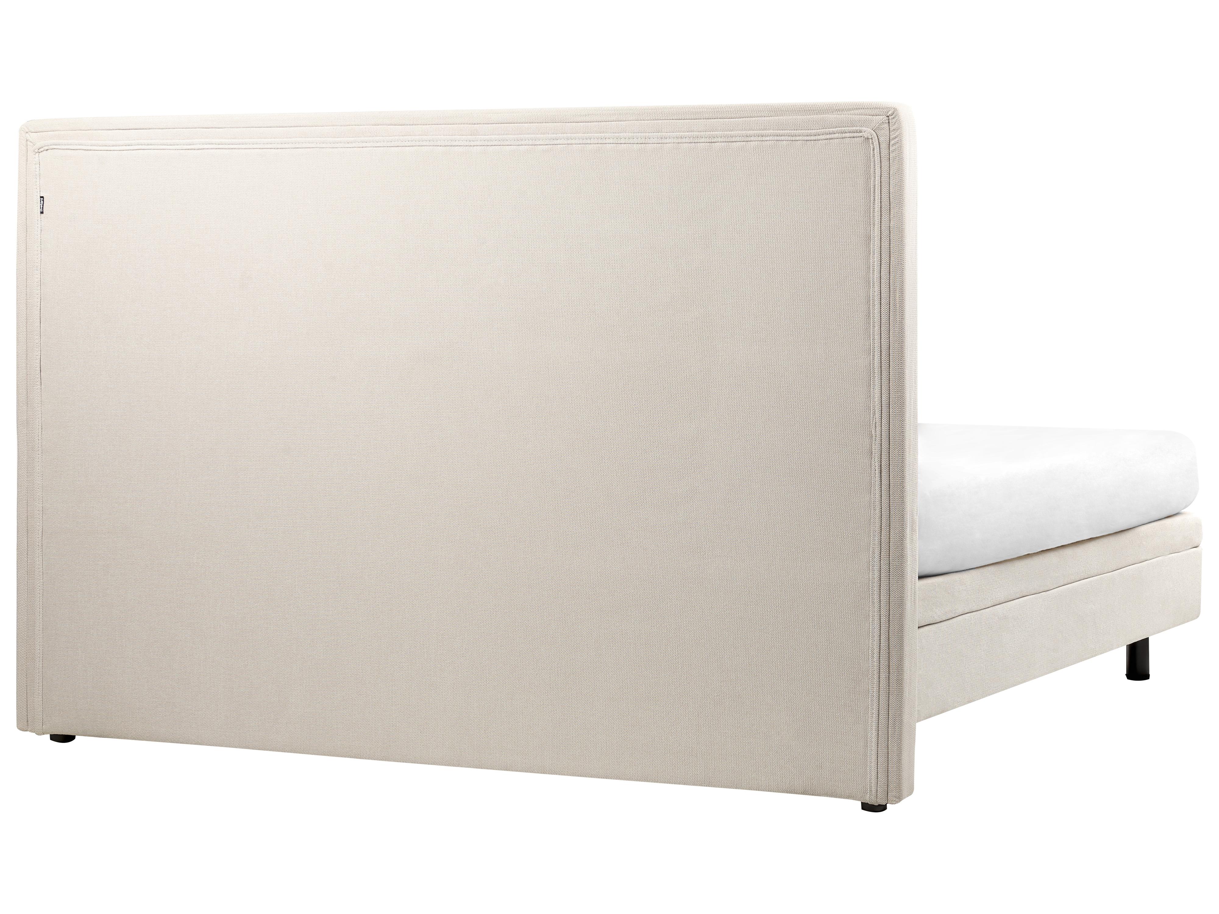 Verstelbaar bed Stof CASTELLAN 180 x 200 cm Lichtbeige