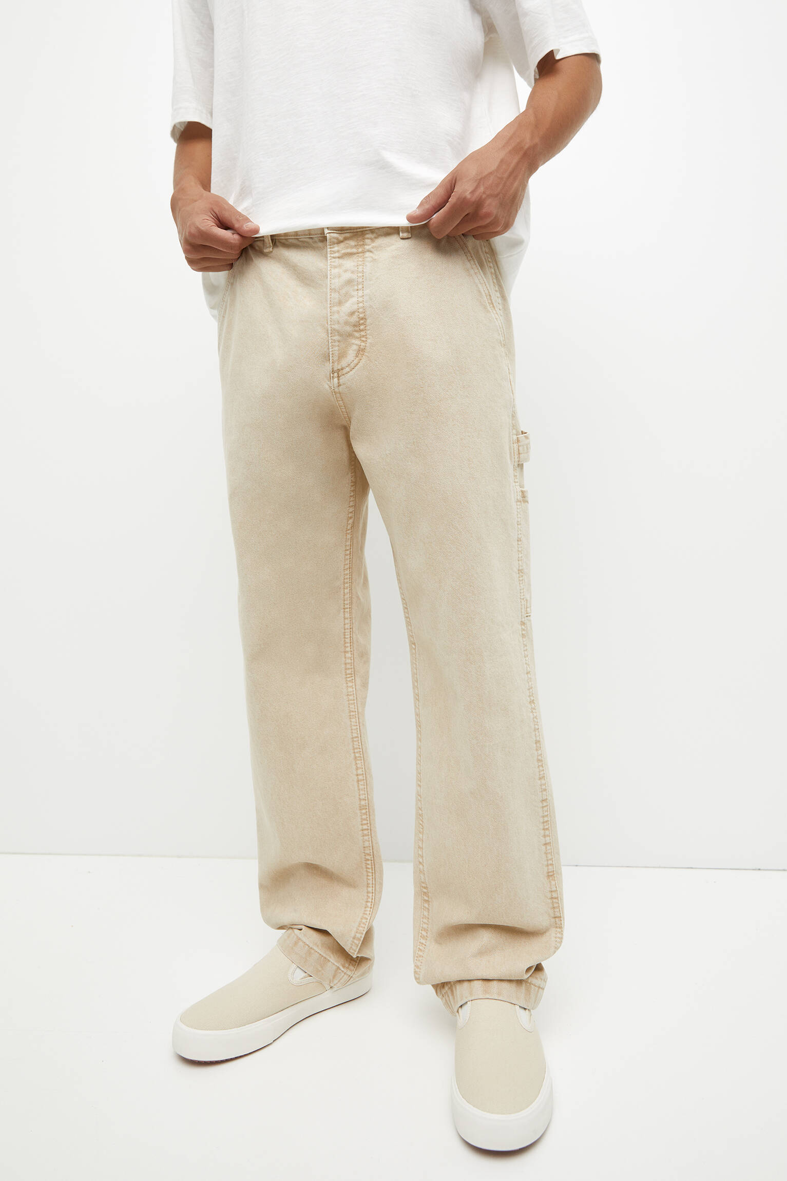 CALÇA JEANS CARPENTER BÁSICA - BEGE