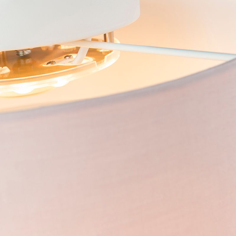 Plafondlamp roze 30 cm incl. LED - Drum LED