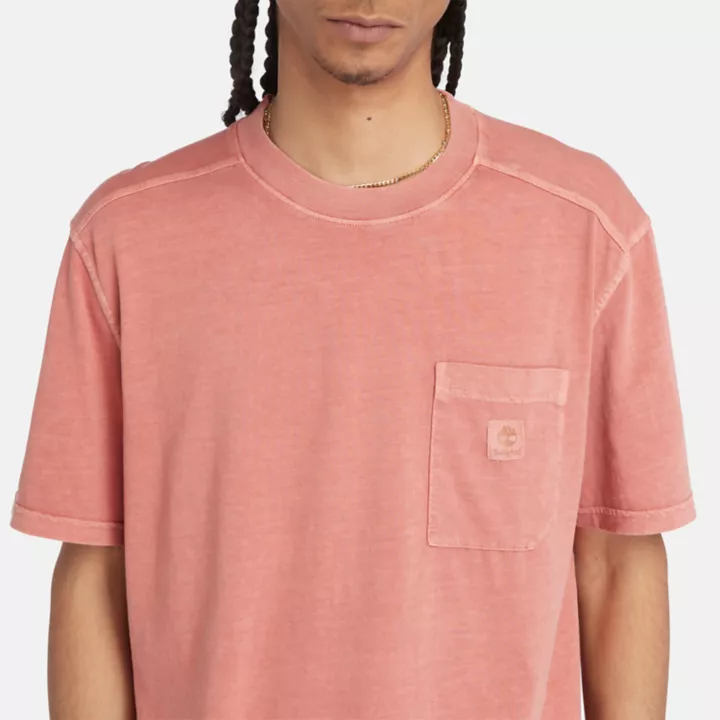 T-shirt à poche poitrine Merrymack River pour homme en rose