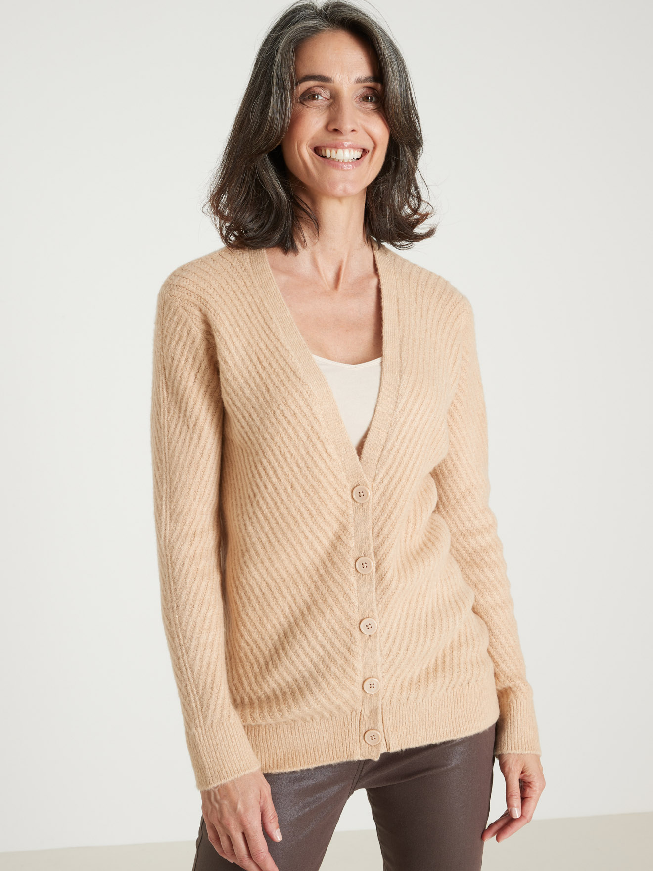 Gilet en maille affinante