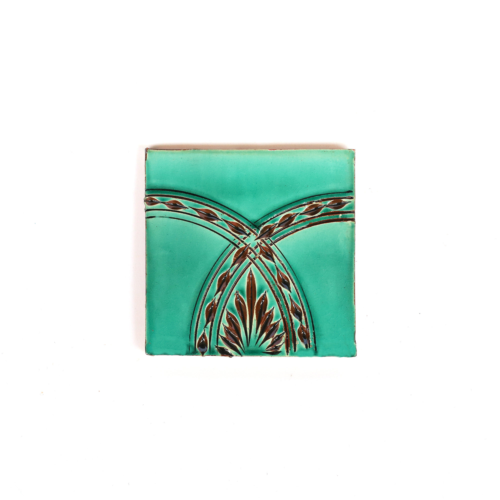 Kachel 'Cercle Turquoise', T 10 cm, B 10 cm, H 1 cm von fischer's lagerhaus