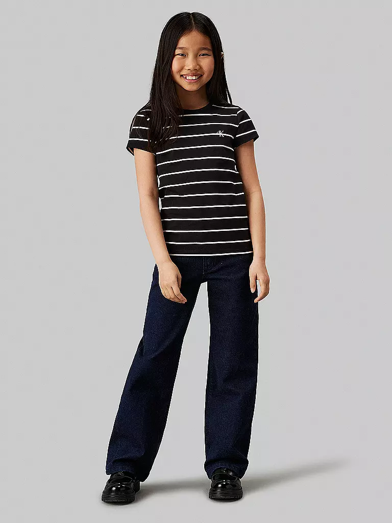CALVIN KLEIN JEANS Mädchen T-Shirt 2er Pkg  schwarz