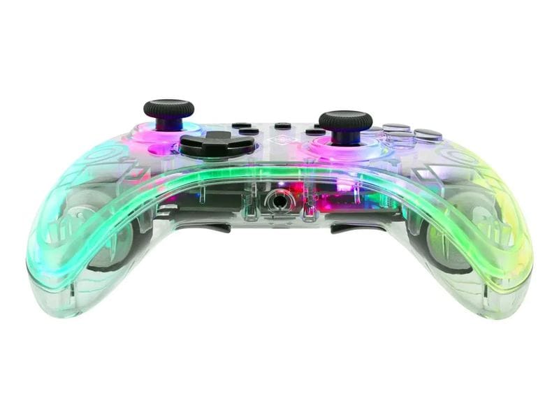 DELTACO Controller 4222135 Transparent Drahtloser Nintendo-Switch Controller mit einstellbarem RGB