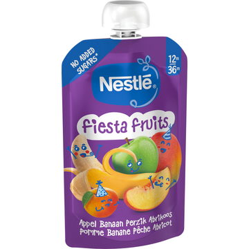 Nestlé Fiesta Fruits Appel Banaan Perzik Abrikoos 12m-36m 110 g