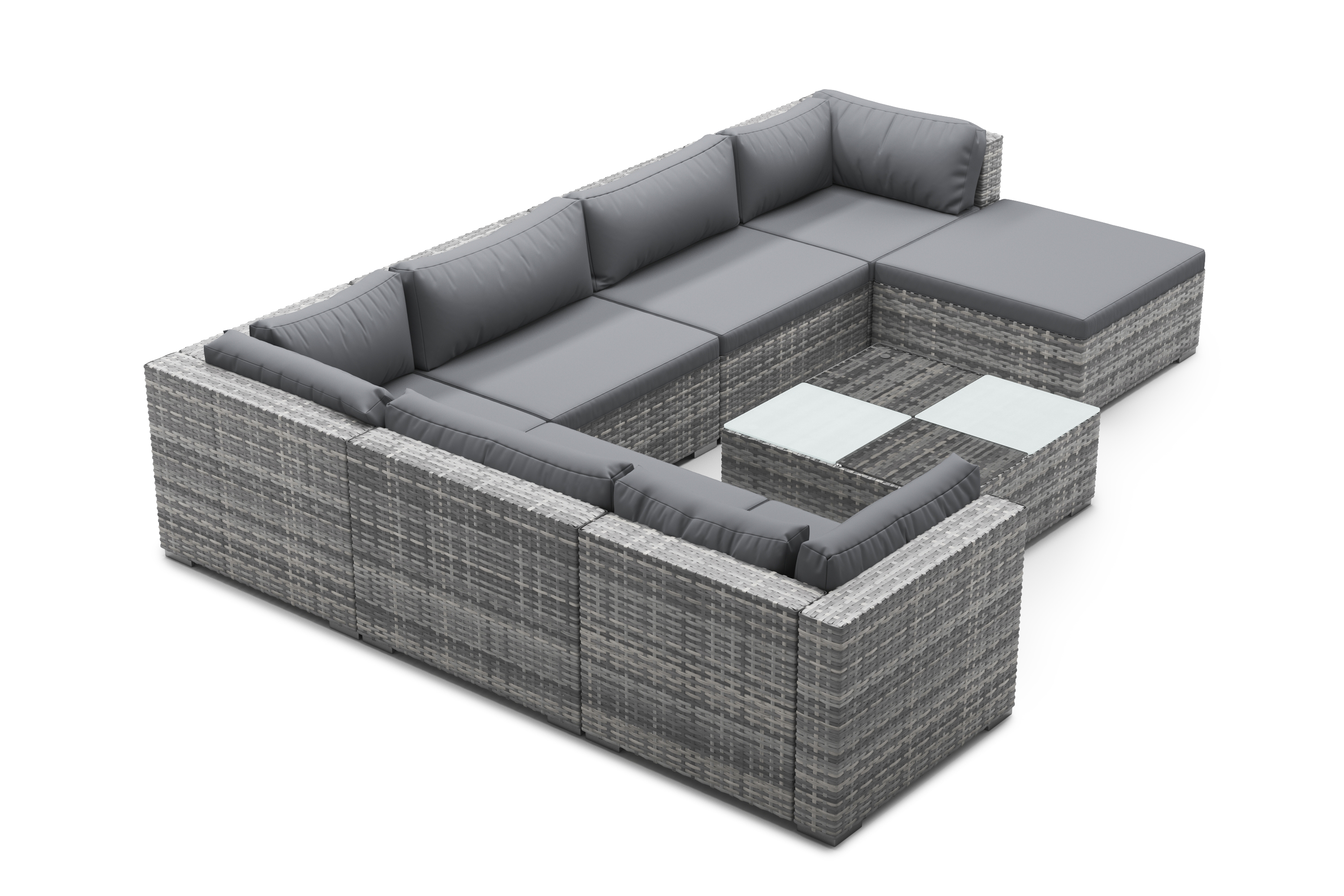 Rattanlounge NAXOS grau/anthrazit