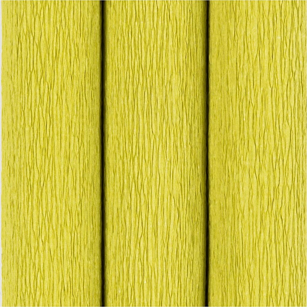 Crepepapir - 25X60 CM - Stræk/Crepe 180% - 105 G - Lys Grøn - 3 Ark