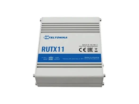 Teltonika RUTX11 - Trådløs router - WWAN 4-port switch - 1GbE - Wi-Fi 5 - DIN monterbar på skinne