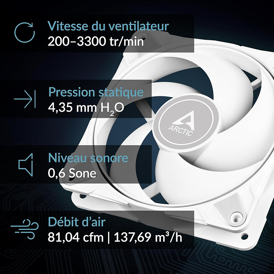 Arctic P12 Max - Blanc