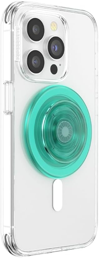 PopGrip MagSafe Round Finger Griff Halterung (Austauschbarer Top) für Apple iPhone (807029) - Translucent Mint