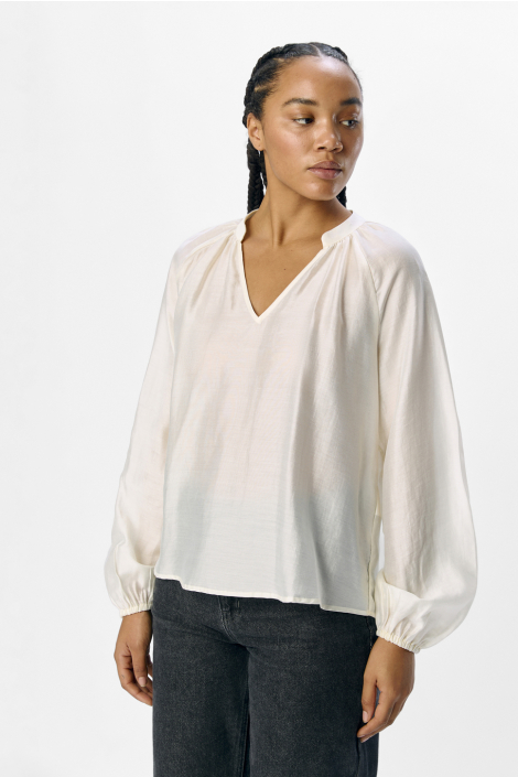 Object ecru dames blouse