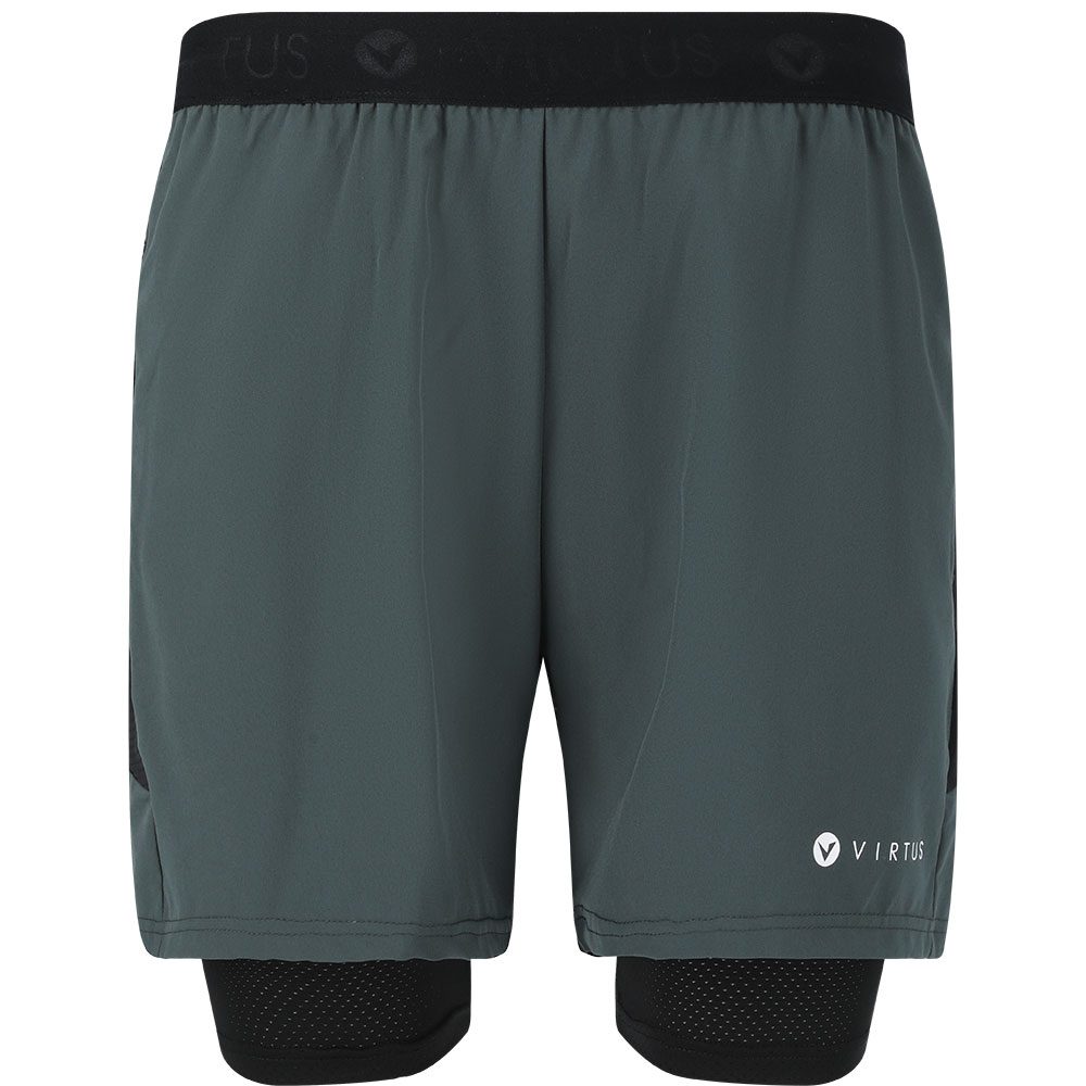 Virtus Dylan M 2-in-1 Stretch Shorts Herren woodland gray