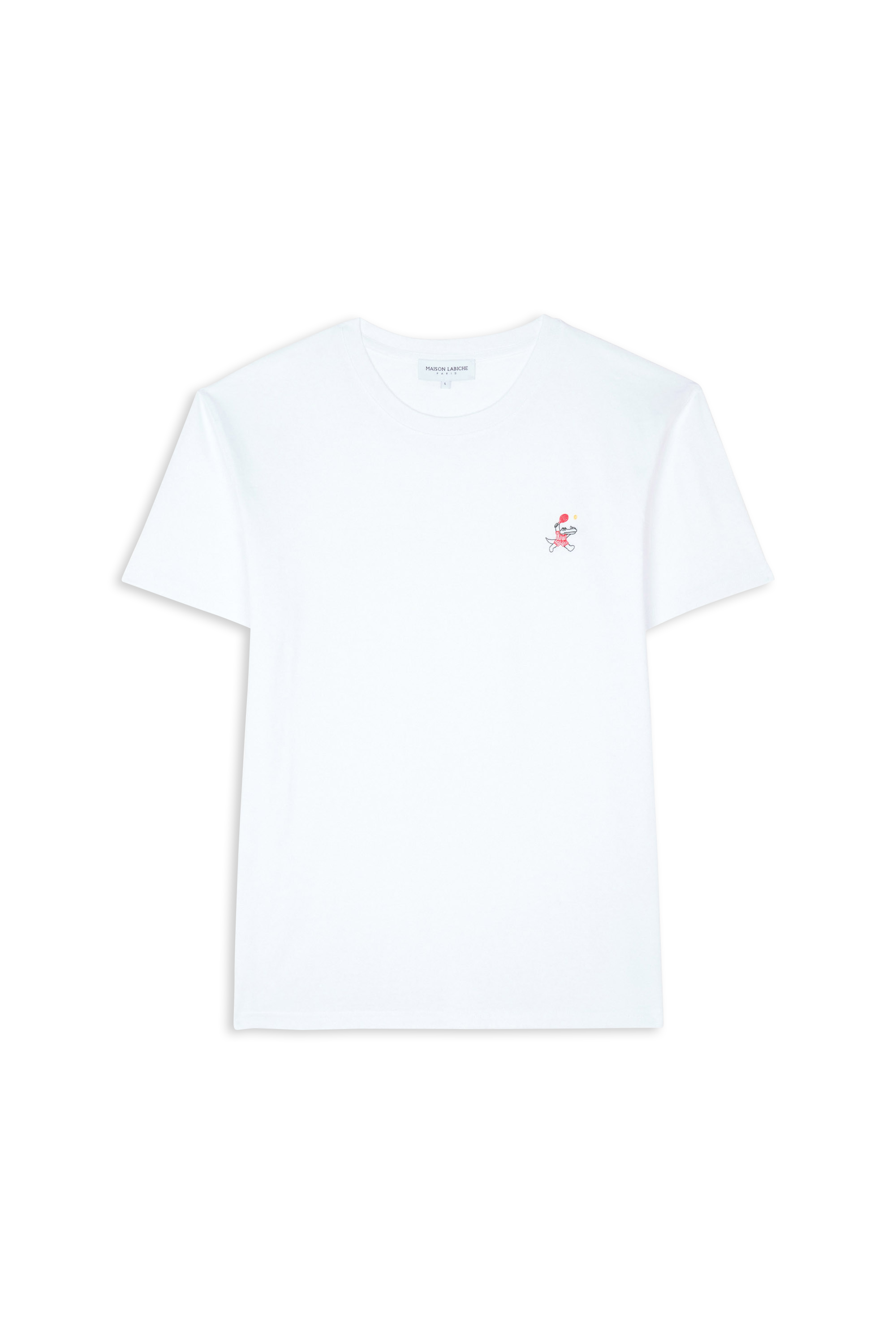 MAISON LABICHE T-shirt  POPINCOURT CROCODILE TENNIS Blanc