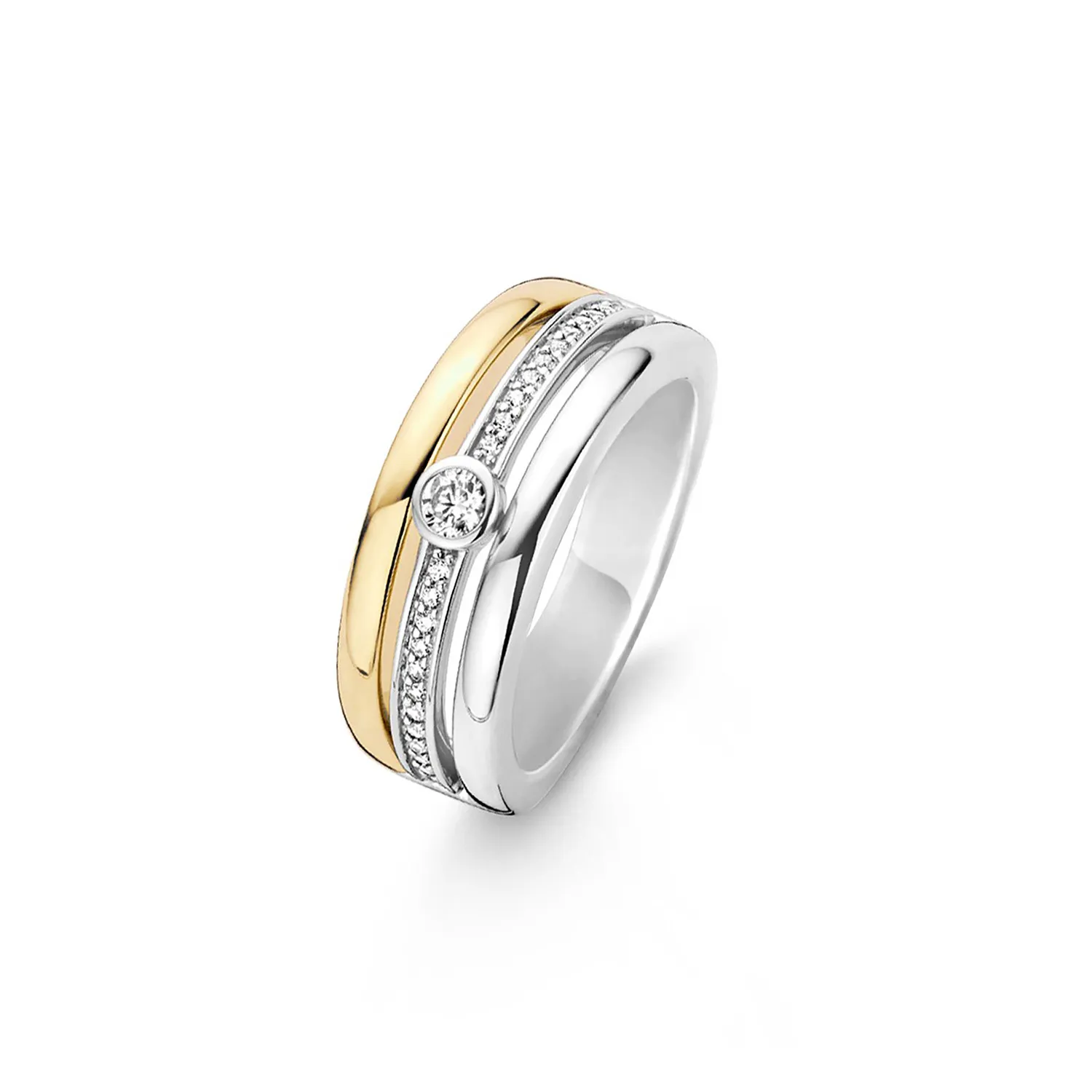 Ti Sento Milano Ring 18 kt. Forgyldt Sølv 12094ZY