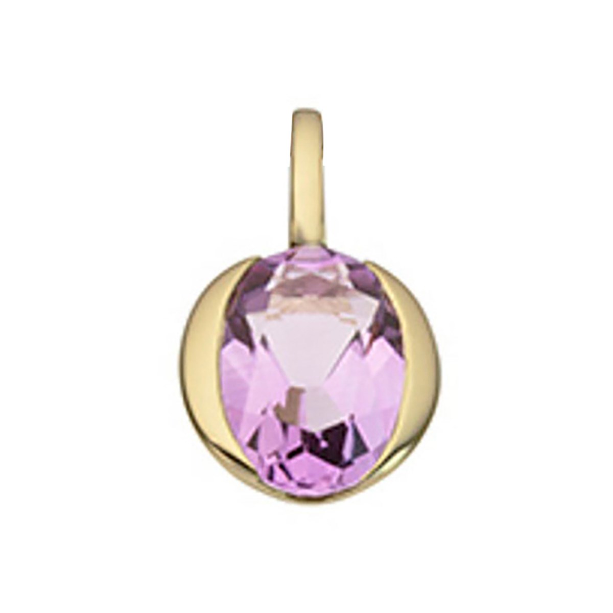 Pendentif Brillaxis améthyste ovale or jaune