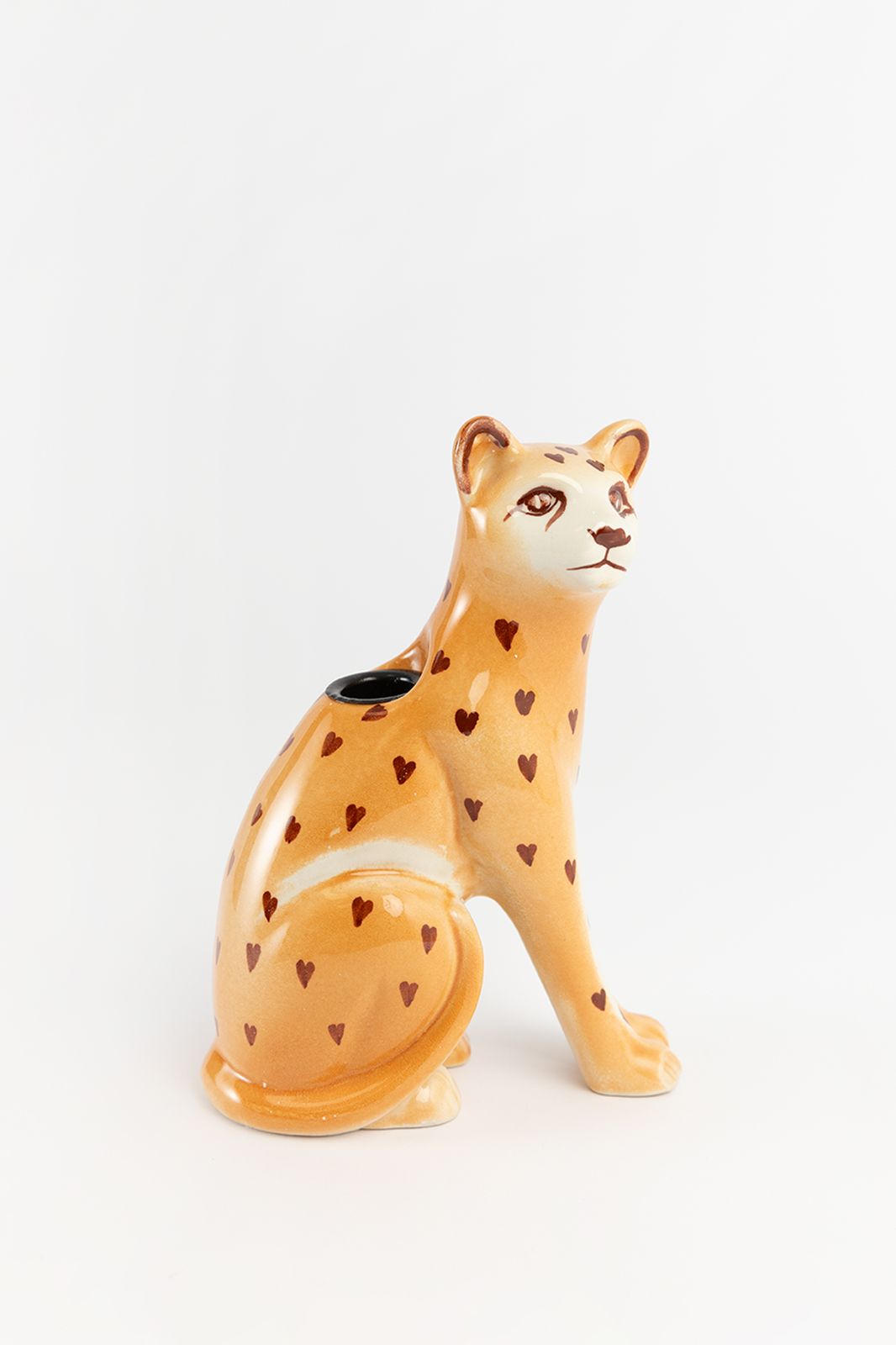 Leopard kandelaar