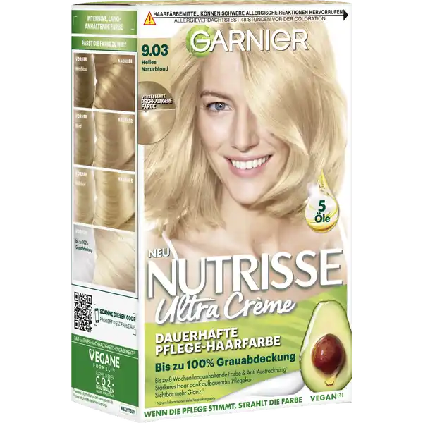 Ultra Crème Dauerhafte Pflege-Haarfarbe 9.03 Helles Naturblond