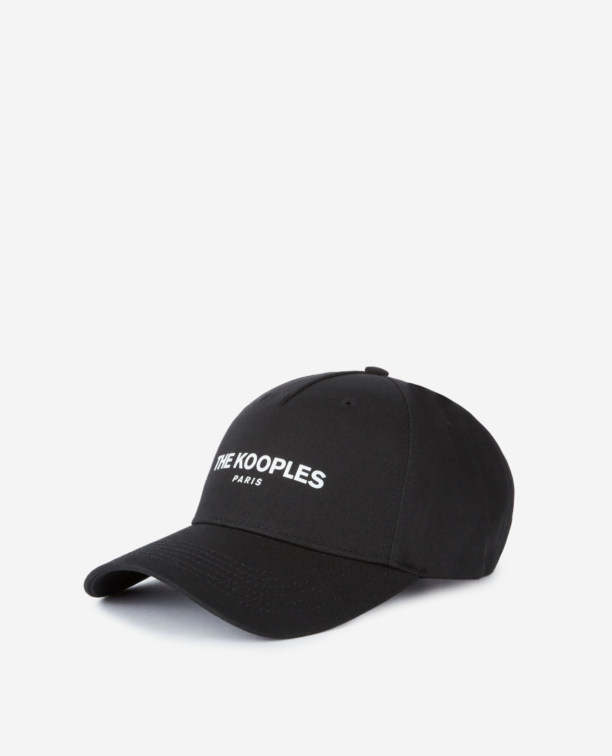 Casquette coton noire à logo blanc