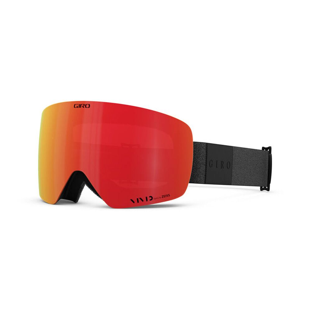 Giro CONTOUR - Masque ski Homme black mono/vivid ember + Écran supplémentaire vivid infrared