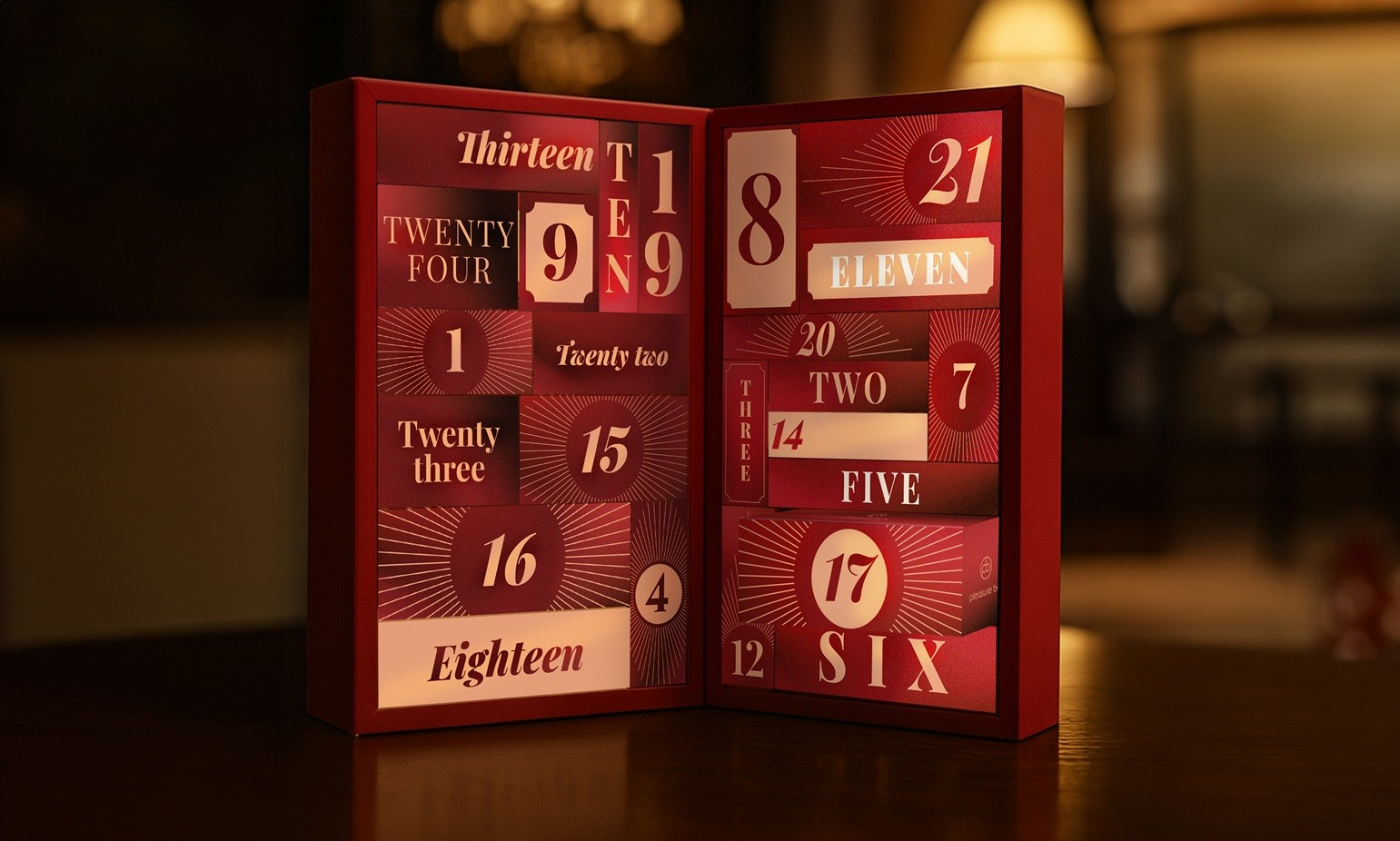 (30x40cm) Erotik Adventskalender Geschenk Weihnachts Kalender mit Premium Toys für Paare (LX12311) - Sexy Love