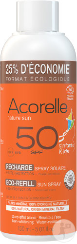 Acorelle Nature Sun Recharge Spray Solaire IP50 Enfants Bio 150ml