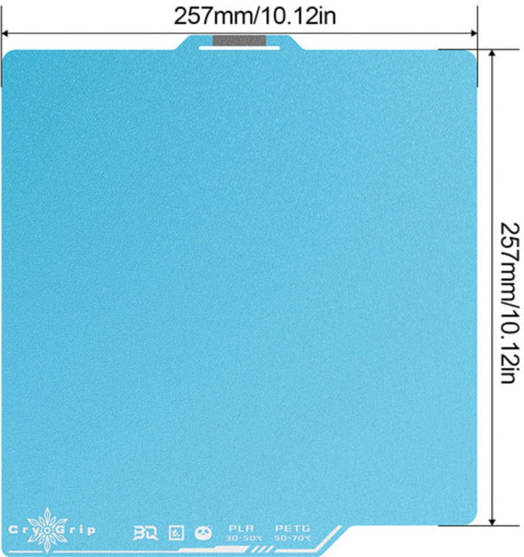 BIQU  Panda Build Plate CryoGrip Pro Frostbite – Blue, Bambu Lab X1/P1/P2/A1    Haftung ohne Hitze für Bambu Lab 3D Drucker