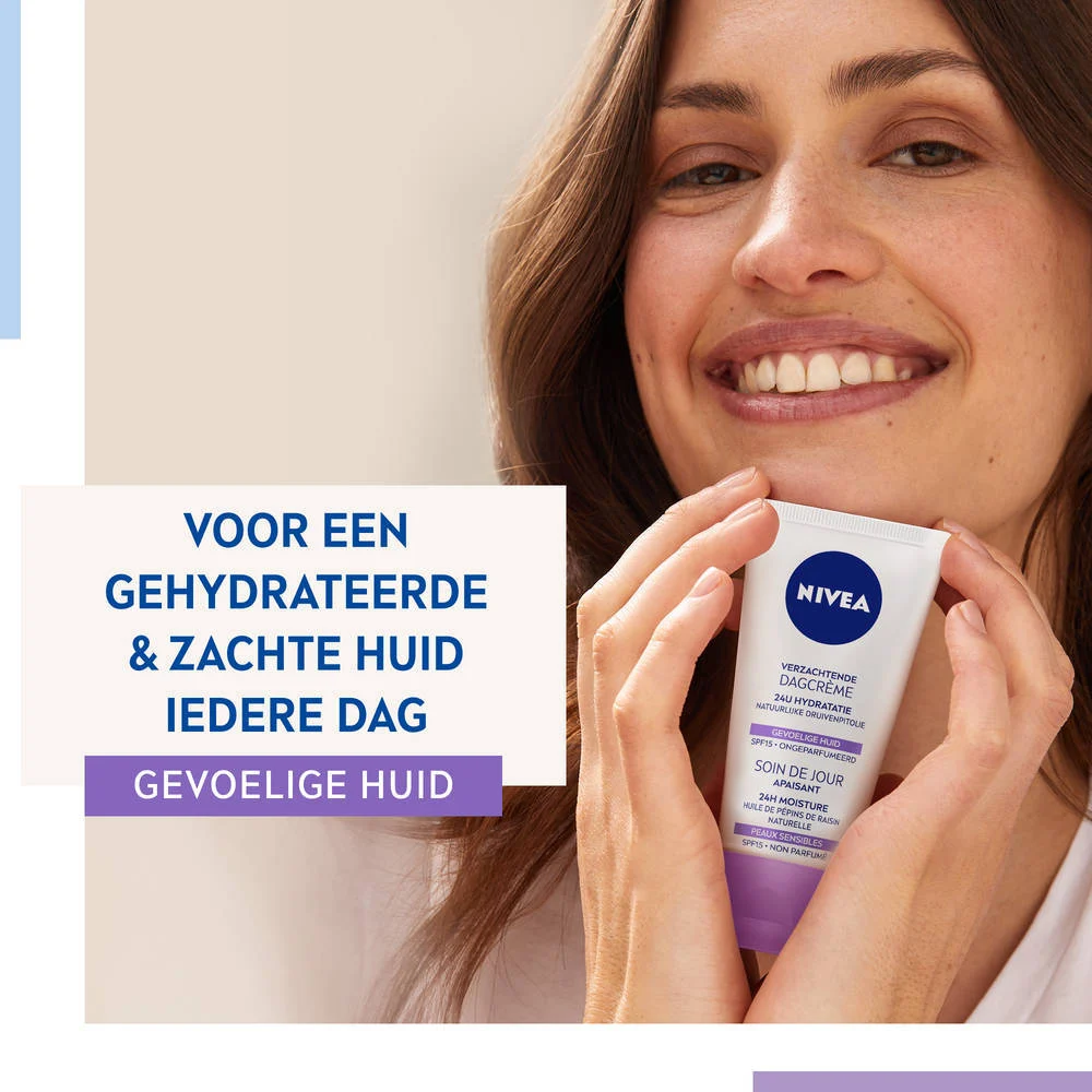NIVEA +24h sensitive dagcreme spf15 - 50 ml