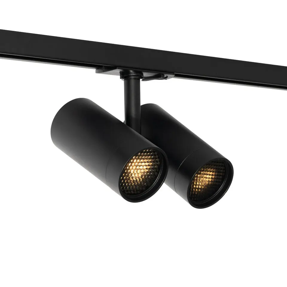 Qazqa opbouwspots iconic zwart gu10
