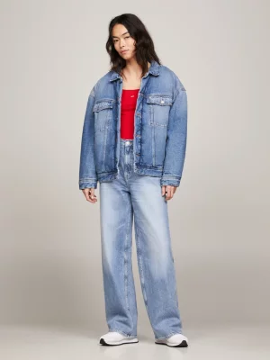 Calça jeans Claire de cintura alta e pernas largas