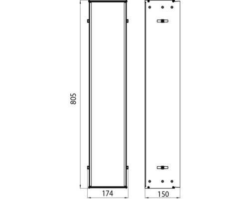 Montageframe emco asis 150 809 mm 975000051