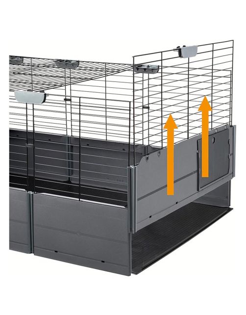Ferplast Multipla Double - Dierenverblijf - 107.5x72x96.5 cm Grijs