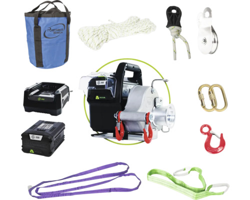 Accu-aangedreven lier, draagbare lier met kit PCW3000-LI-A