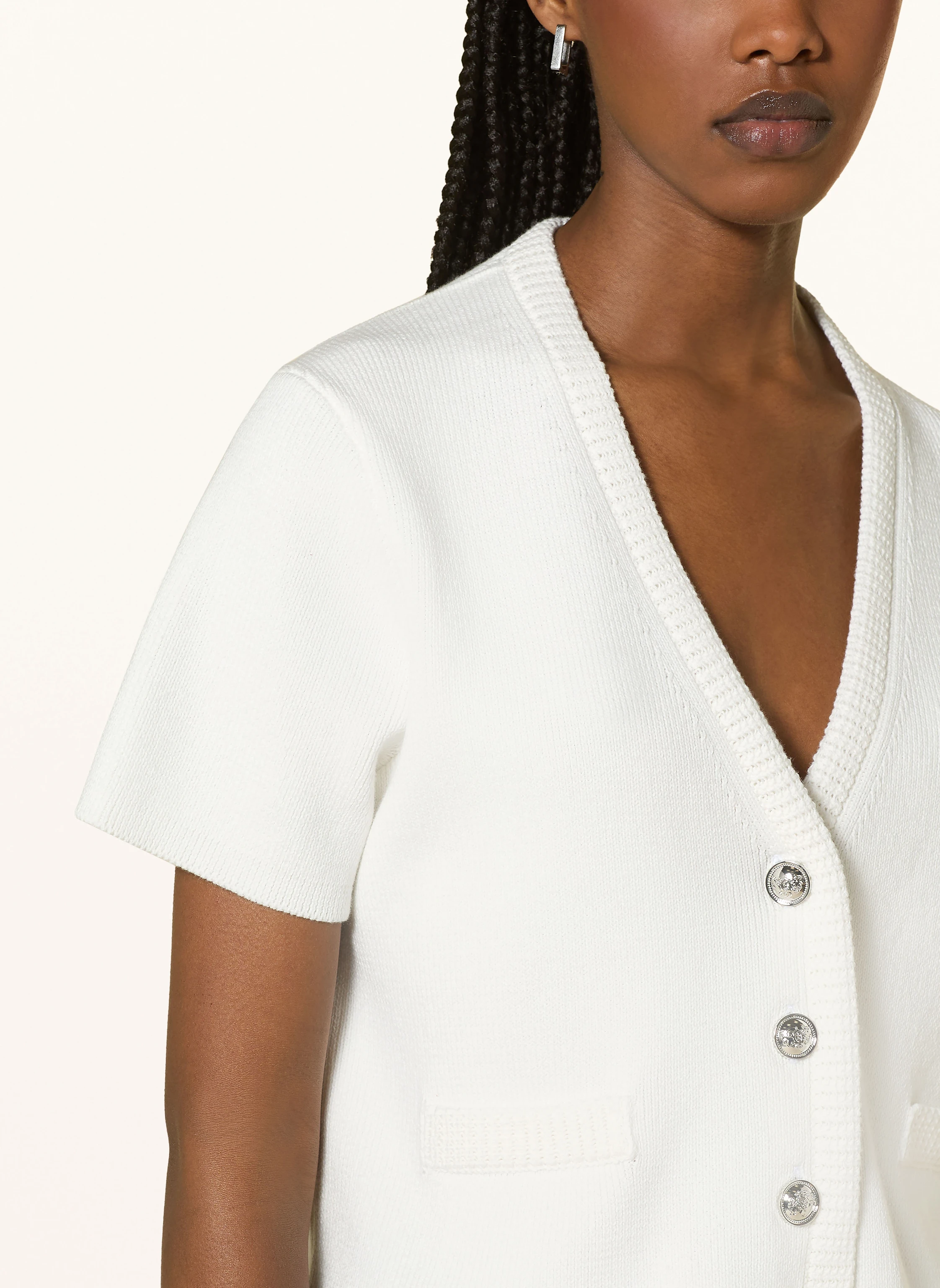 MRS & HUGS Cropped-Strickjacke