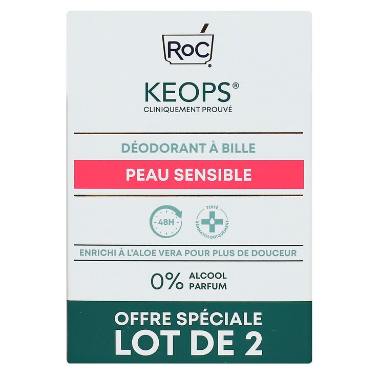 Keops Sensitive déodorant à bille 48h 2x30ml
