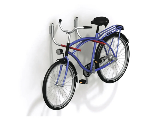 Alfer Universele Fietshouder, rubber, 550 mm diep x 270 mm hoog, blank aluminium, 2 stuks