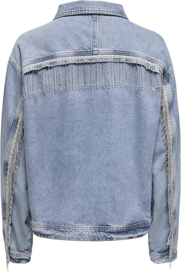 ONLY ONLSUNSET LS RHINESTONE JACKET RED Light blue denim