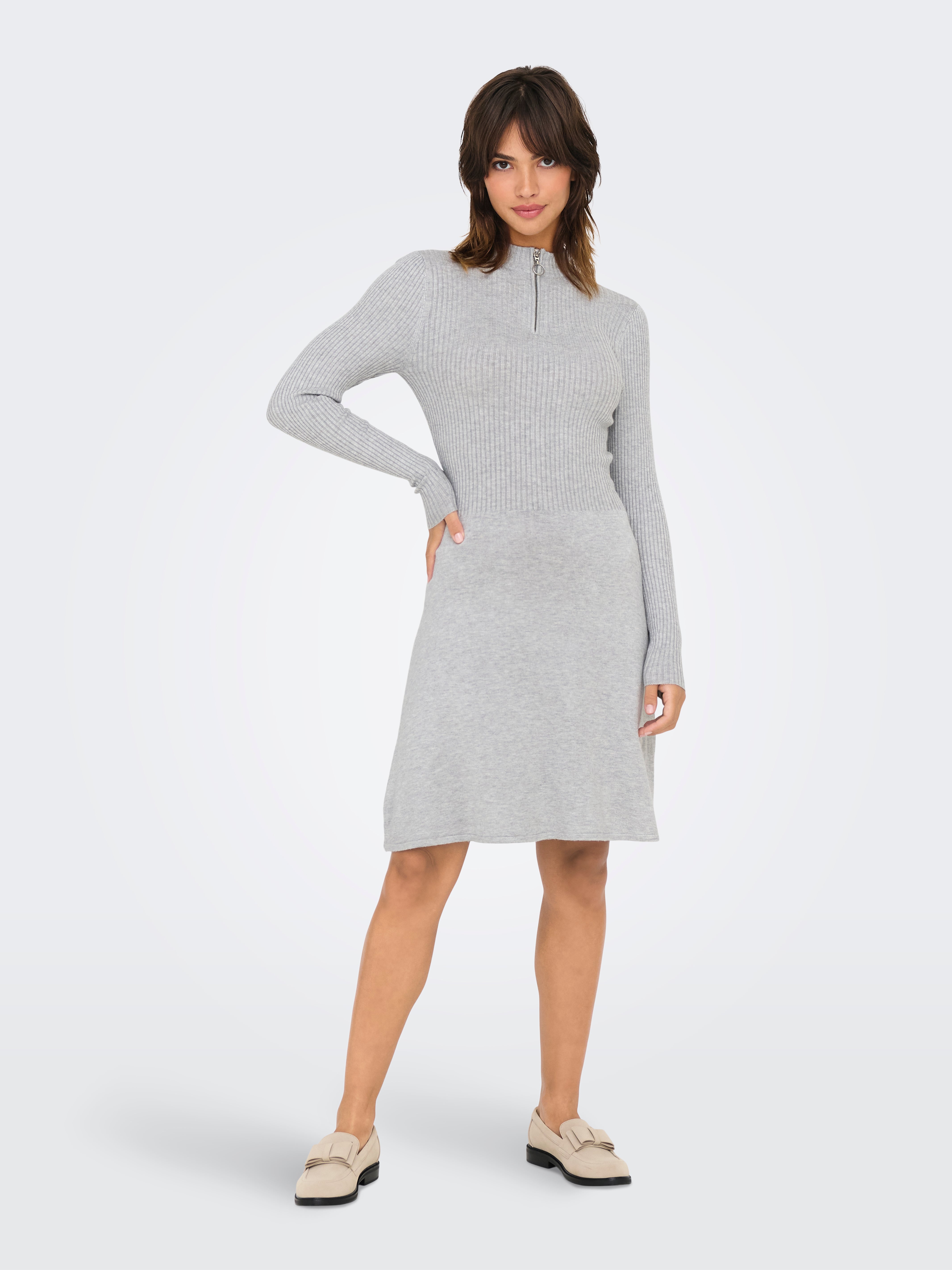 ONLDEE Kurzes Kleid Light Grey Melange