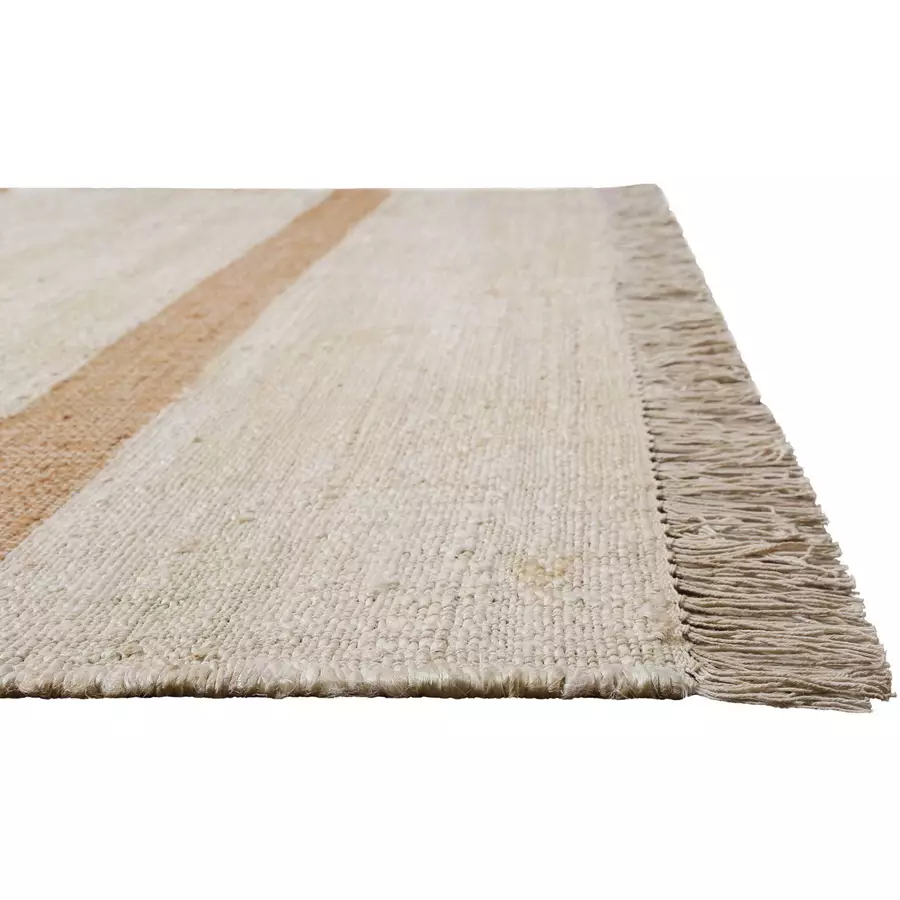 Green Looop Handweb-Teppich Vante cremebeige, cognacbraun