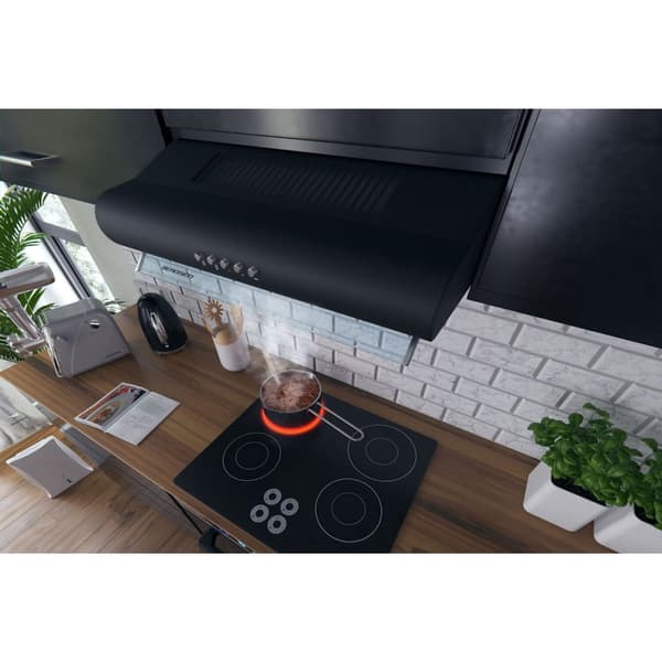 Kjøkkenhette til underskap 60 cm sortDenne innebygde kjøkkenhetten er en kombinasjon av høy kvalitet og eleganse til en svært attraktiv pris. Laget av