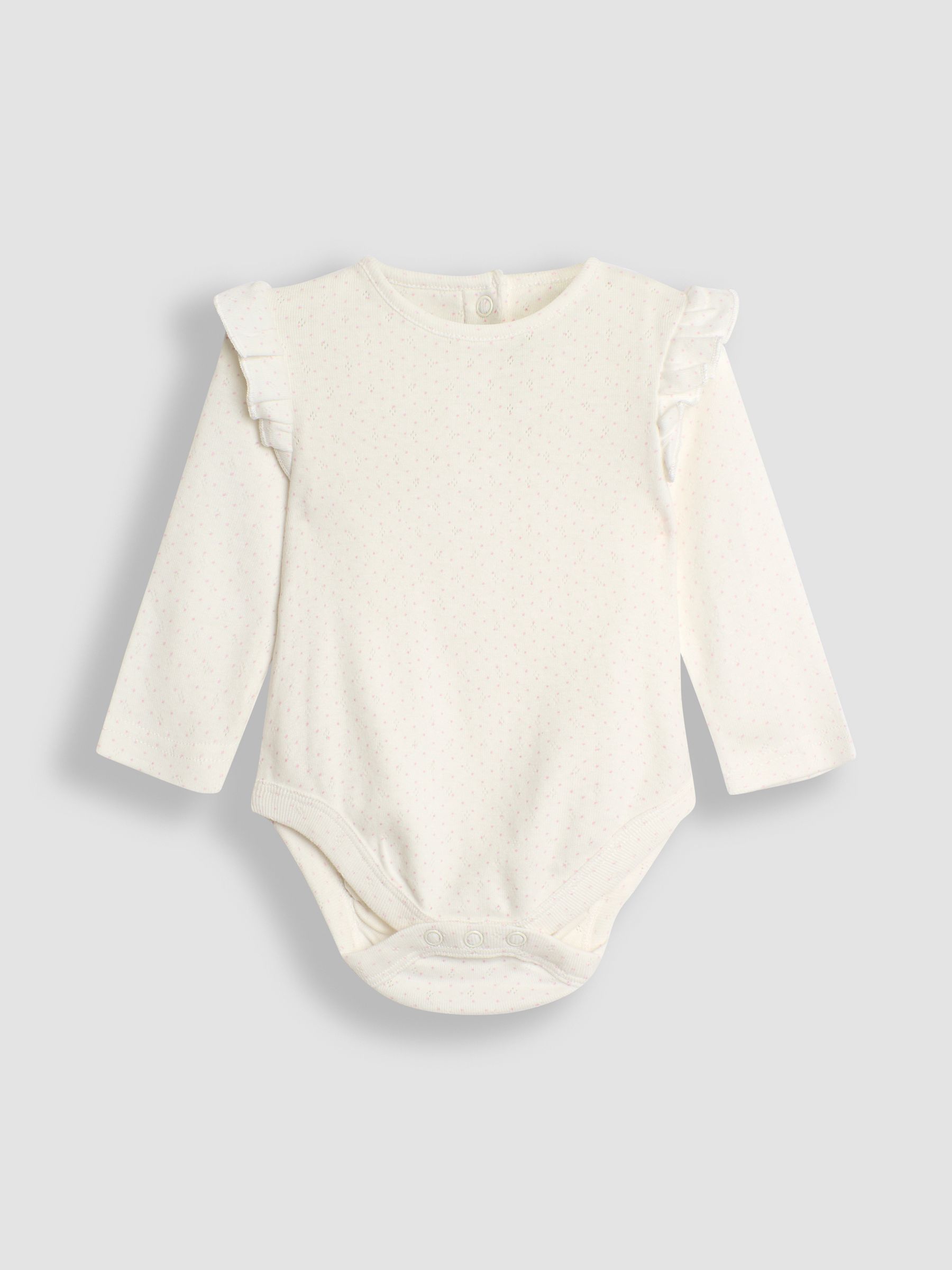 JoJo Maman Bébé Floral Pointelle Bodies 2 Pack