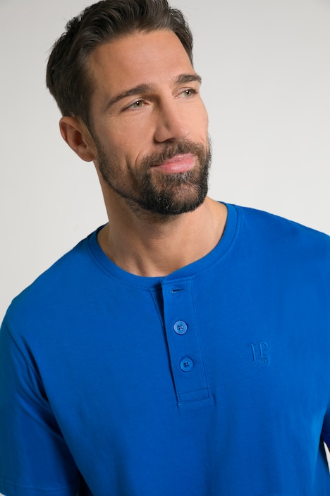 Henleys, Basic, 2er-Pack, Rundhals, Knopfleiste, bis 8 XL