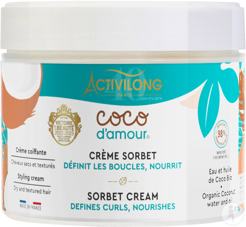 Activilong Coco D'Amour Crème Sorbet Coiffante Cheveux Secs Et Texturés 300ml