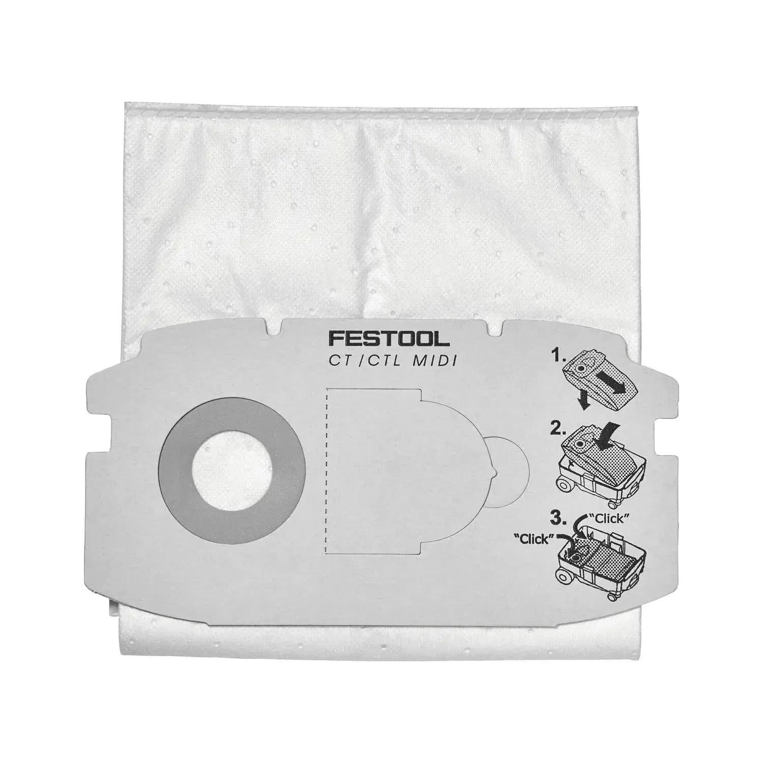Festool SC FIS-CT MIDI/5 SELFCLEAN Filterzak voor CTL MIDI tot 2018 VE=5 - 498411